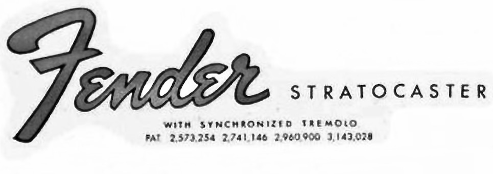 Fender Stratocaster 1965 Transition Logo